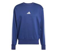 Adidas Essentials 3 Stripes Fleece Sweatshirt M Dark Blue / White
