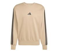 adidas Herren Essential Three Stripes Fleece Sweatshirt Sweatshirt (1er Pack), Sandst/Schwarz, S