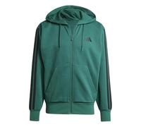 Adidas Herren Essential Three Stripes Fleece Zipper Hoodie, Collegiate Green/Black, XXL