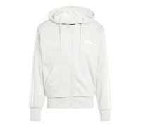 Adidas Essentials 3 Stripes Fleece Reißverschlusspullover XL Wonder Alumina / White