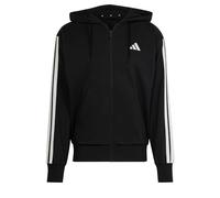 adidas Herren Essential Three Stripes French Terry Fullzip Hoodie Sweatshirt, Black/White, M