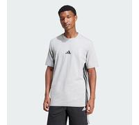 adidas Herren Essential Three Stripes Single Jersey Shirt, medium Grey Heather/Black, XXL