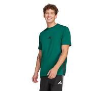 adidas Herren Essential Three Stripes Single Jersey Tee, Collegiate Green/Black, S