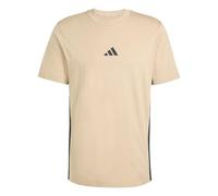 adidas Herren Essential Three Stripes Single Jersey Tee, warm Sandstone/Black, S