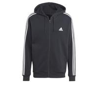 adidas Herren Essentials 3-Stripes Fleece Hoodie Trainings-Tops, Schwarz/Weiß, 3XL