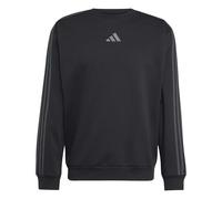 Sweatshirt ADIDAS SPORTSWEAR "ESSENTIALS 3-STREIFEN, FLEECE", Herren, Gr. M, schwarz, carbon, Obermaterial: 70% Baumwolle, 30% Polyester, normal, Rundhals, angesetztes Bündchen, Sweatshirts Sweatshirt
