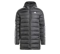adidas Herren Essentials 3-Stripes Light Down Hooded Parka, Black, XS