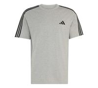 Adidas Herren T-Shirt Essentials 3-Stripes Single Jersey mit Logo auf linker Brust, grau L