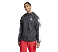adidas Herren Essentials 3-Stripes Windbreaker Oberbekleidungsjacke, Schwarz/Weiß, M