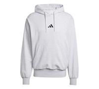 adidas Herren Essentials FEELCOZY Fleece Hoodie, Light Grey Heather/Black, L
