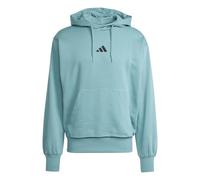 adidas Herren Essentials FEELCOZY Fleece Hoodie, Powder Teal/Black, L