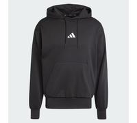 adidas Herren Essentials FEELCOZY Fleece Hoodie, Black/White, S