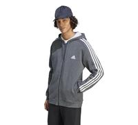 adidas Herren Essentials Fleece 3-Stripes Full-Zip Kangaroo Pocket Hoodie Jacke (1er Pack)