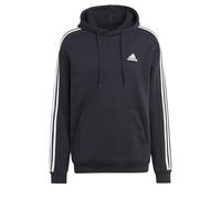 adidas Herren Essentials Fleece 3-Stripes Hoodie, Black, M