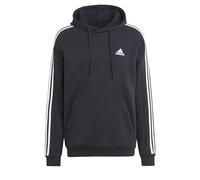 adidas Herren Essentials Fleece 3-Stripes Hoodie, Black, XXL