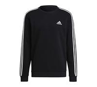 adidas Herren Essentials Fleece 3-Stripes Sweatshirt, Black/White, M