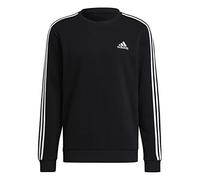 Adidas Herren Essentials Fleece 3-Stripes Sweatshirt, Black/White, S
