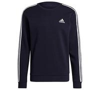 adidas Herren Essentials Fleece 3-Stripes Sweatshirt, Legend Ink/White, M