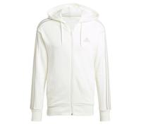 adidas Herren Essentials French Terry 3-Stripes Full-Zip Hoodie, Off White, L