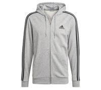 adidas Herren Essentials French Terry 3-stripes Kapuzensweat, Mgreyh/Black, M EU