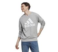 adidas Herren Essentials French Terry Big Logo Sweatshirt, Medium Grey Heather, S
