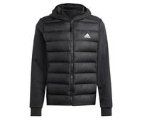 adidas Herren Essentials Hybrid Down Hooded Jacket, Black, S