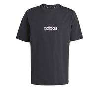 adidas Herren T-Shirt Essentials Linear Single Jersey – schwarz/weiß – XS
