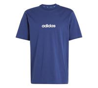 adidas Herren Essentials Linear Single Jersey Shirt, Dark Blue/White, M