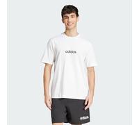 adidas Herren Essentials Linear Single Jersey Shirt, White/Black, L
