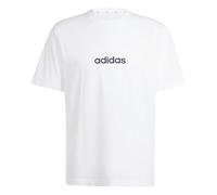adidas Herren Essentials Linear Single Jersey Shirt, White/Black, XXL