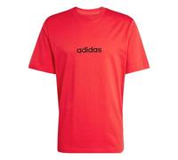 adidas Herren Essentials Linear Single Jersey Shirt, Pure Ruby/Black, M