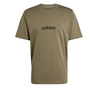 adidas Essentials Linear Single T-Shirt khaki/schwarz - S