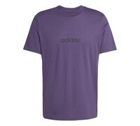 adidas Herren Essentials LINEAR Single Jersey Tee, Aurora Plum/Black, L