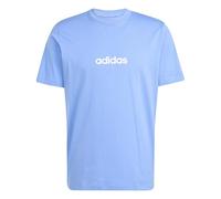 adidas Essentials Linear Single T-Shirt Herren - blau/weiß - L