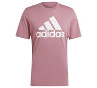 adidas Herren Essentials Single Jersey Big Logo Tee, preloved Crimson/White, L