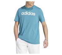 adidas Herren Essentials Single Jersey Linear Embroidered Logo Tee, Arctic Fusion, L