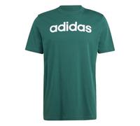 adidas Herren Essentials Single Jersey Linear Embroidered Logo Tee, Collegiate Green, M