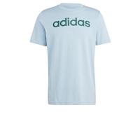 adidas Herren Essentials Single Jersey Linear Embroidered Logo Tee, Wonder Blue, S