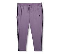 adidas Herren Essentials Single Jersey Tapered Open Hem 3-Stripes Pants, Shadow Violet, S