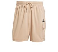 adidas Herren Essentials SMALL Logo Cargo Chelsea Short, Warm Sandstone/Black, L