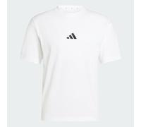 adidas Sportswear "ESSENTIALS SMALL LOGO SINGLE JERSEY" sportliches Kurzarmshirt, mit Rundhalsausschnitt (56234446-L) weiß, schwarz