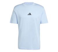 Adidas Herren T-Shirt Essentials SMALL Logo Single Jersey – Glow Blue/Black – XXL