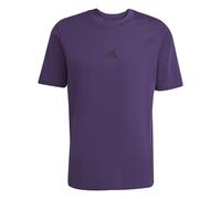 adidas Herren Essentials SMALL Logo Single Jersey Tee, Aurora Plum/Black, M