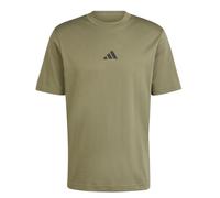 adidas Herren Essentials SMALL Logo Single Jersey Tee, Olive strata/Black, XS