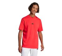 adidas Herren Essentials SMALL Logo Single Jersey Tee, Pure Ruby/Black, XXL