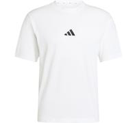 adidas Men's Essentials SMALL Logo Single Jersey Tee, White/Black, XXL