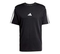 adidas Men's Essentials Three Stripes Single Jersey Tee, Black/White, XXS