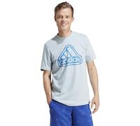 adidas Men's Folded Badge Graphic Tee T-Shirt, Wonder Blue, M