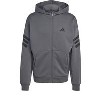 adidas Men's Future Icons Three Stripes Full-Zip Hoodie, Grey six, XXL