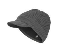 adidas Herren Griggs Brimmer Beanie mit Krempe-Standard Fit Wintermütze Winter-Hut, Heather Dark Grey/2.0, Einheitsgröße
